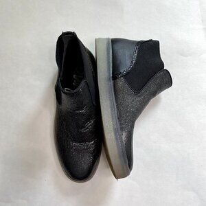 Sam Edelman Margot Chelsea Boots Black Glitter 6.5